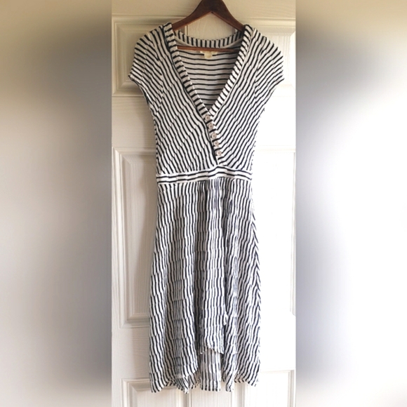 Maeve Black Striped Midi Dress Size XS - Picture 2 of 10